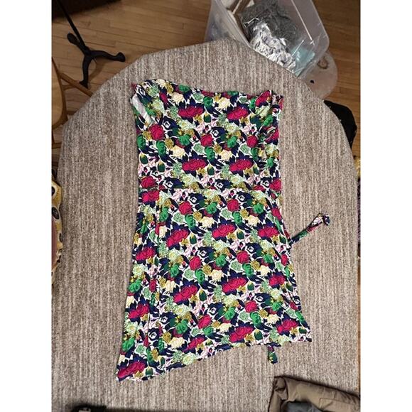 BODEN Floral Jersey Wrap Dress Size 14 - Picture 3 of 7